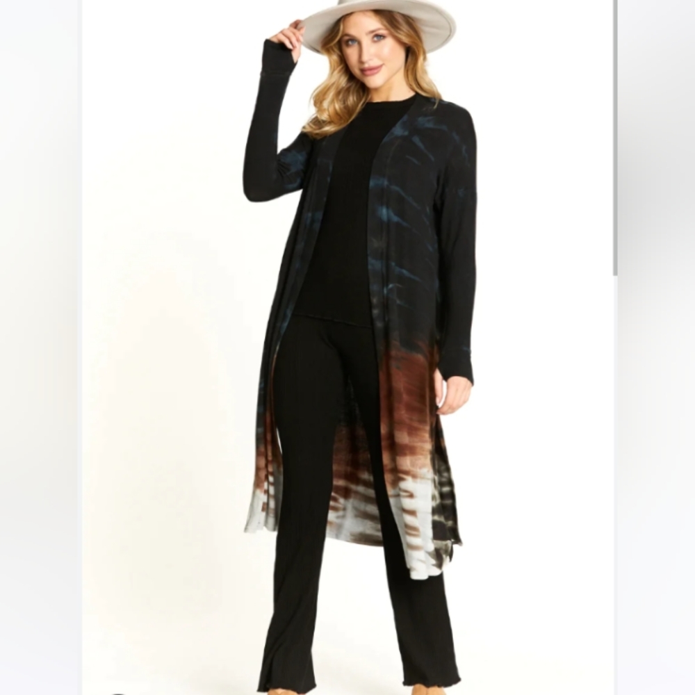 River + Sky Tie Dye Mini Duster size Small Hand Made in CA
